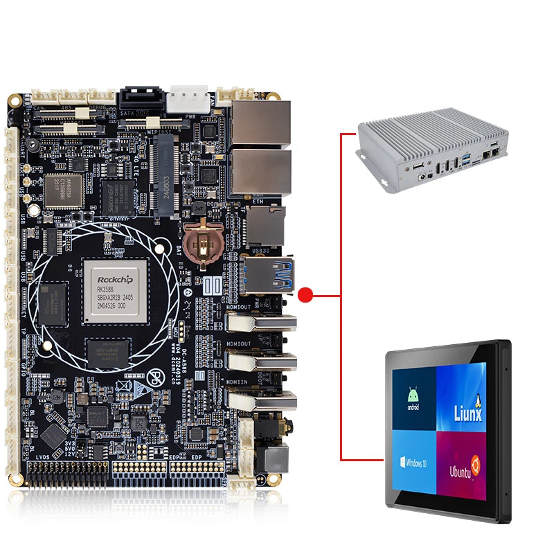 Rockchip RK3588 Industrial Grade SoM Core Board DDR4 32GB/128GB 6TOPS NPU 8K AI Smart Home Android 12Linux Server NAS New